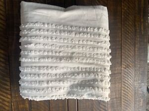 West Elm Queen Candlewick Duvet Cover White