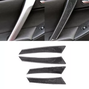 4X Carbon Fiber Interior Door Handle Pull Panel Cover For Mazda 3 2010 2011 2012 - Zdjęcie 1 z 7