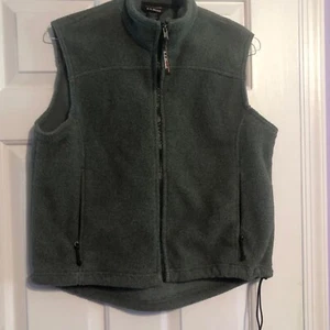 LL Bean Womens Grey Fleece Vest Medium - Picture 1 of 8