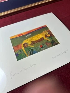 Vintage Francisco Sanabria Signed Artwork "Francisco’s Leopard" Matted & Sealed - Picture 1 of 8