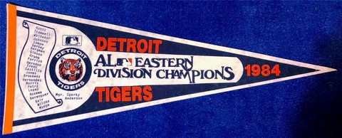 1984 DETROIT TIGERS "AL EAST DIVISION CHAMPIONS" MLB PENNANT ~ NEW FULL SIZE Cover