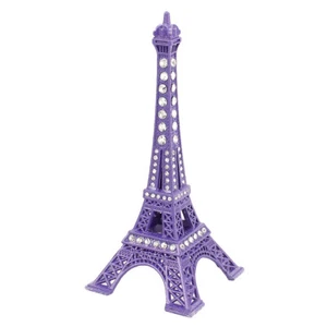 13cm Purple Metal Eiffel Tower Model Statue Figurine for Party Decorations - Picture 1 of 3