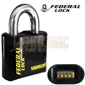 Federal NSR60 Schwerlast 60 mm Hochsicherheit Kombination Van Gate Garage Vorhängeschloss - Bild 1 von 8