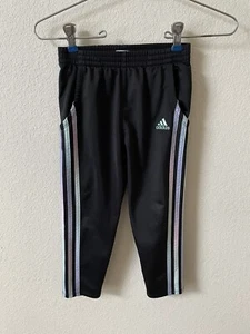 Girls Adidas Track Pants. Rainbow Stripes. Size 5 With Pockets. - Picture 1 of 5