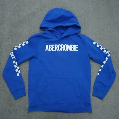 Abercrombie Pullover Hoodie Unisex Kids Size 13/14 Blue Long Sleeve Front Pocket - Image 1 of 4