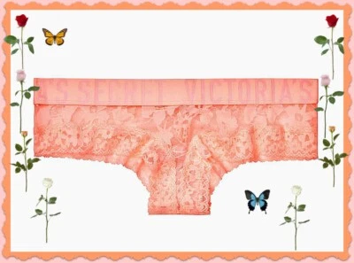 XL Neón Naranja Todo Encaje Floral THE Lacie LOGO Victoria's Secret CHEEKY Pantie Foto 1 de 4