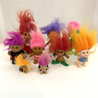 Lot de 9 poupées troll vintage - Russ, Applause, TNT, Trend Masters, sans marque