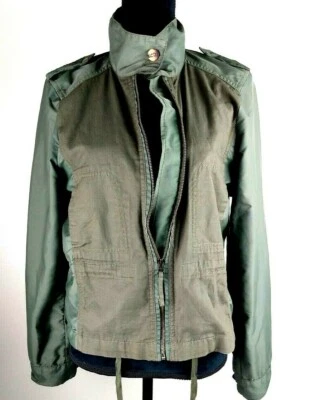 Lucky Brand Olive Green Women Utility Army Full Zip Jacket size Medium - Image 1 of 4