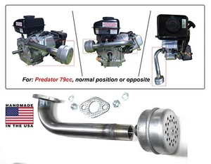 Exhaust Pipe for Predator 79cc / 3HP Harbor freight, Go Kart & mini bikes... - Picture 1 of 5