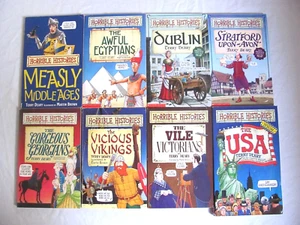 Horrible Histories by Terry Deary Lot of 8 Books (Paperback 1990s-2000s) - Picture 1 of 13