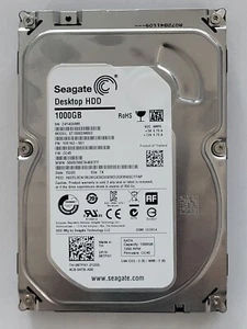 ST1000DM003, SN: Z4Y, TK, PN: 1ER162-501, FW: CC45, 15243, Seagate 1Tb 3.5" HDD - Imagen 1 de 2