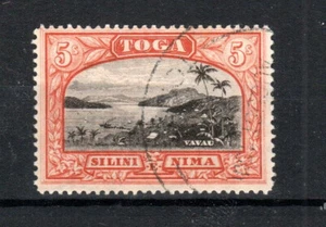 Tonga 1897 5er Blick auf Vavau Hafen wmk seitlich SG 53a FU CDS - Bild 1 von 1