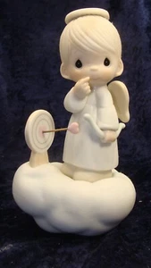 PRECIOUS MOMENTS “SENDING MY LOVE” ~1985~ #100056~6”x3.5”~Porcelain ~ - Picture 1 of 6
