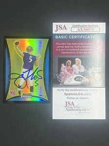 Joe Flacco Signed 2008 Bowman Chrome Refractor RC IP Auto JSA Baltimore Ravens - Picture 1 of 2