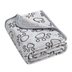 SOFT FLEECE PAW PRINT PET CAT BLANKET BLANKETS DOG PUPPY CAT - CUTE PAW DESIGN. - Picture 1 of 11