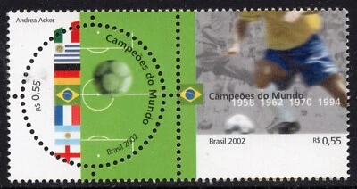 207 - Brazil 2002 - World Football Champions - Flags - MNH Set - Image 1 of 2