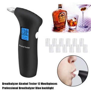 LCD Digital Breath-Alcohol Tester Breathalyser Self Analyzer + 12X mouthpiece - Picture 1 of 23