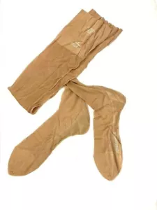VTG Cuban Heel Stockings Carolina F/F Seamed Hosiery Rayon Chiffon Sky Dawn10 - Picture 1 of 6