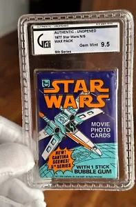 1977 Topps Star Wars Series 5 Unopened Wax Pack GAI 9.5 GEM MINT not PSA - Picture 1 of 4