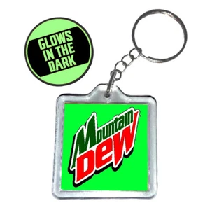 Mountain Mt. Dew Drink Glow in the dark Key chain keyring - Picture 1 of 1