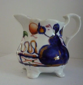 ALLERTONS GAUDY WELSH OYSTER SMOKING INDIAN PATTERN MILK CREAMER JUG - Picture 1 of 4