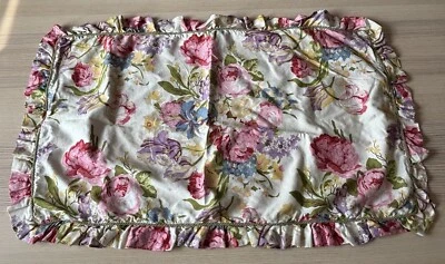 LINO BAY CON VOLANTES “Alicia” King Almohada Sham Chintz Floral País Francés Foto 1 de 4
