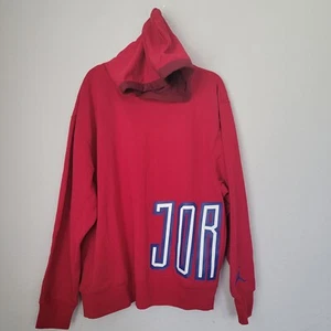 NEW Jordan Pullover Hoodie Men’s Medium DV7724-687 Red Blue White Letters XL - Picture 1 of 5