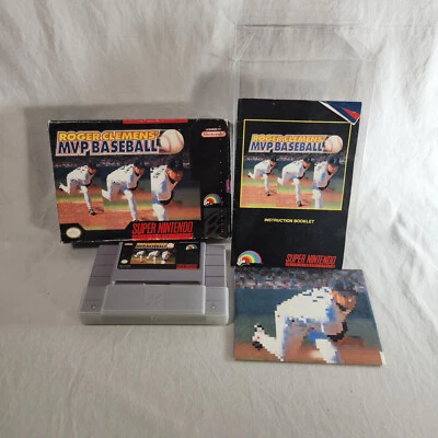 Super Nintendo SNES Roger Clemens MVP Baseball COMPLETE in BOX TESTED GUARANTEED - Image 1 of 4