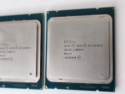 2x Intel Xeon E5-2640 V2 8 Core Processor 2.0 GHz 20MB Cache 7.2 GT/S SR19Z - Image 1 of 2