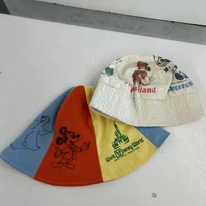 Set 2 SELTENE Vintage Disney Beanie Kappe Charaktere bunte Eimermütze - Bild 1 von 16