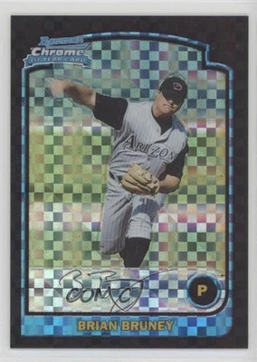 2003 Bowman Chrome X-Fractor Brian Bruney #185 Rookie RC - Image 1 of 2