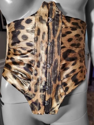 Corsé con cordones Roberto Cavalli 2011 colección Leopard usado - ¡RARO!! Foto 1 de 4