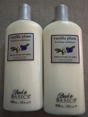 NEW! Lot Of 2 Back To Basics Vanilla Plum Hair Conditioner Discontinued Pro - Image 1 of 2