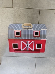 Melissa & Doug Play Barn Fold And Go Wood 2-story Red No Animals or Accessories - Picture 1 of 4