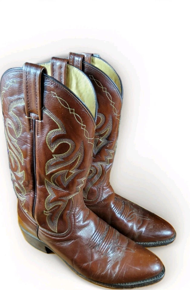 Botas de Vaquero Dan Post Marrón Western Estilo 2111 Para Hombre 12B Foto 1 de 4