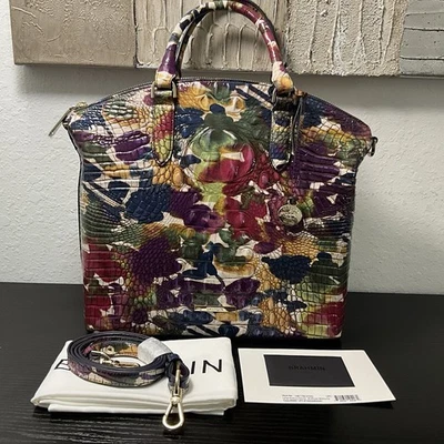 Brahmin Large Duxbury WILDFLOWER Genuine Leather Satchel W/2 Eyes NWT - Image 1 of 4