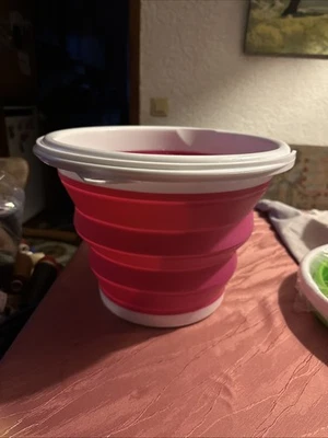 1 x Falteimer 10L faltbarer Eimer Putzeimer Wassereimer Camping Unbenutzt - Bild 1 von 4