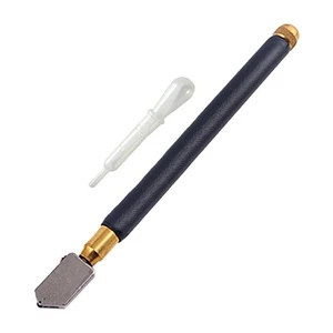 Effortless to Use Glass Cutting Tool Metal Handle Straight Head Cutter Black - Picture 1 of 11