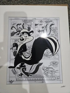 Pepe Le Pew Glicee Print Matted Ready To Frame 8x10 - Picture 1 of 1