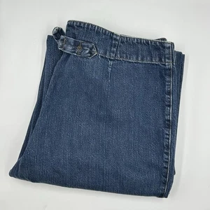 Lauren Jeans Co. Ralph Lauren Women's 16 Nautical Sailor Gold Button Denim Blue - Picture 1 of 10