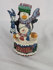 Penguin Snowman Merry Christmas Musical Figurine Jingle Bells Holiday Kohls - Picture 1 of 5