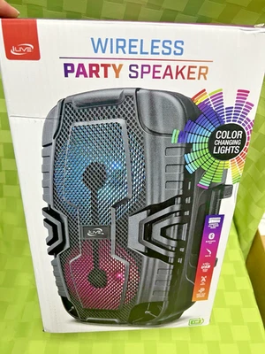 NEU NEU IM KARTON drahtlose Heckklappe Party Lautsprecher ISB250B iLive schwarz FARBWECHSEL LICHTER - Bild 1 von 4