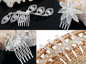 New Wedding Bridal Party Crystal Hair Comb Tiara Womens Ladies Jewellery - Picture 1 of 4