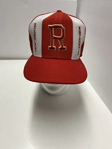 AJD Lucky Stripe Rutgers Scarlet Knights Snapback Hat - Vintage - Made In USA - Picture 1 of 6