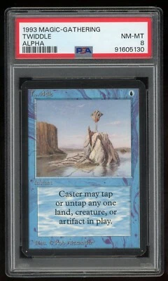 1993 MTG Magic the Gathering Card Alpha Twiddle PSA 8 TCG - Image 1 of 2