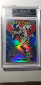 1999 RANDY MOSS TOPPS STADIUM CLUB CHROME TRUE COLORS REFRACTOR Bgs 8.5 - Picture 1 of 3