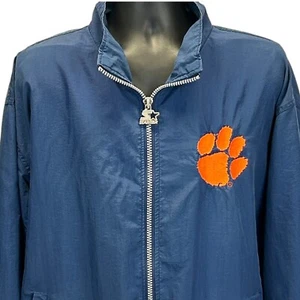 Vintage Clemson University Tigers Starter Jacket Mens 2XL XXL Blue Windbreaker - Picture 1 of 11