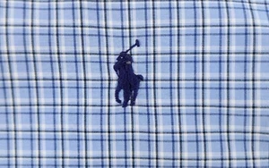 Ralph Lauren Polo Oxford Abotonado Azul Cuadros Manga Larga Grande L Camisa - Imagen 1 de 3