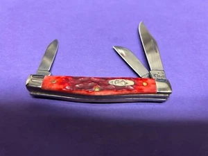 MIB 2012 Case XX Chrome Vanadium Dark Red Bone Stockman 6344CV - Picture 1 of 3