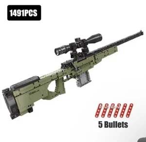 Building Blocks Sniper Rifle Gun Model Building Blocks  Bricks Kids Toys - Picture 1 of 4